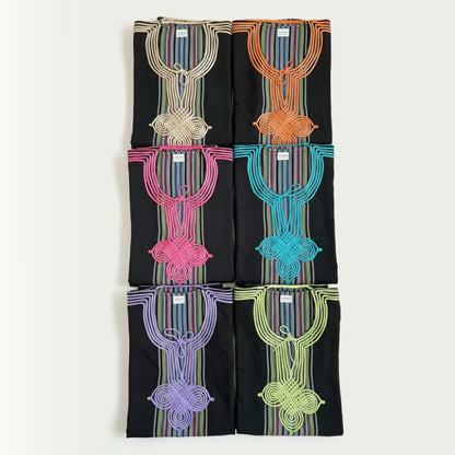 Moroccan Maxi Striped Kaftan Dress – Vibrant & Comfortable - Black