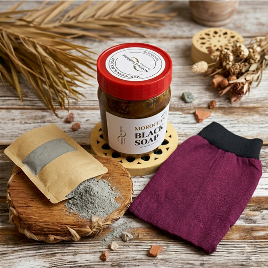 Moroccan Hammam Spa Lava Clay Set – Cleanse, Detox, Glow