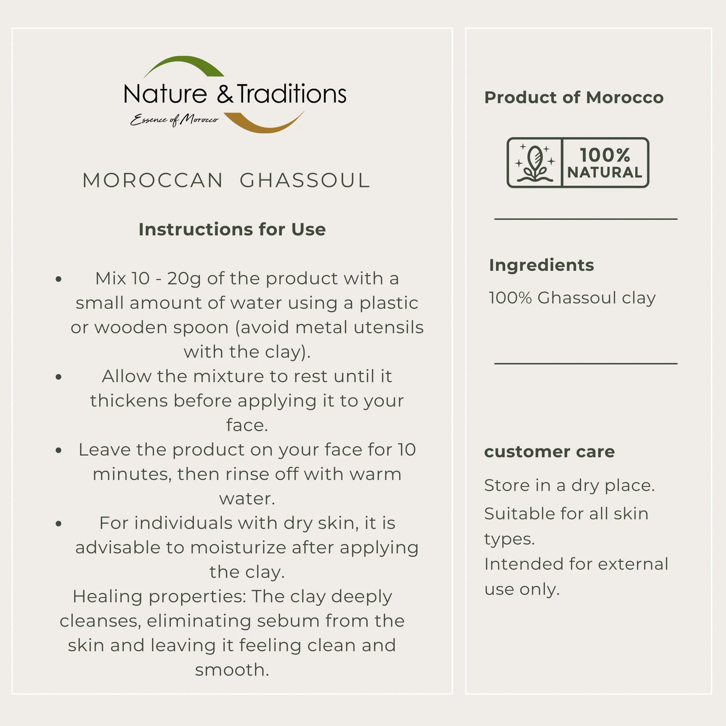 Moroccan Organic Ghassoul Clay Mineral Mud – Detox & Nourishment