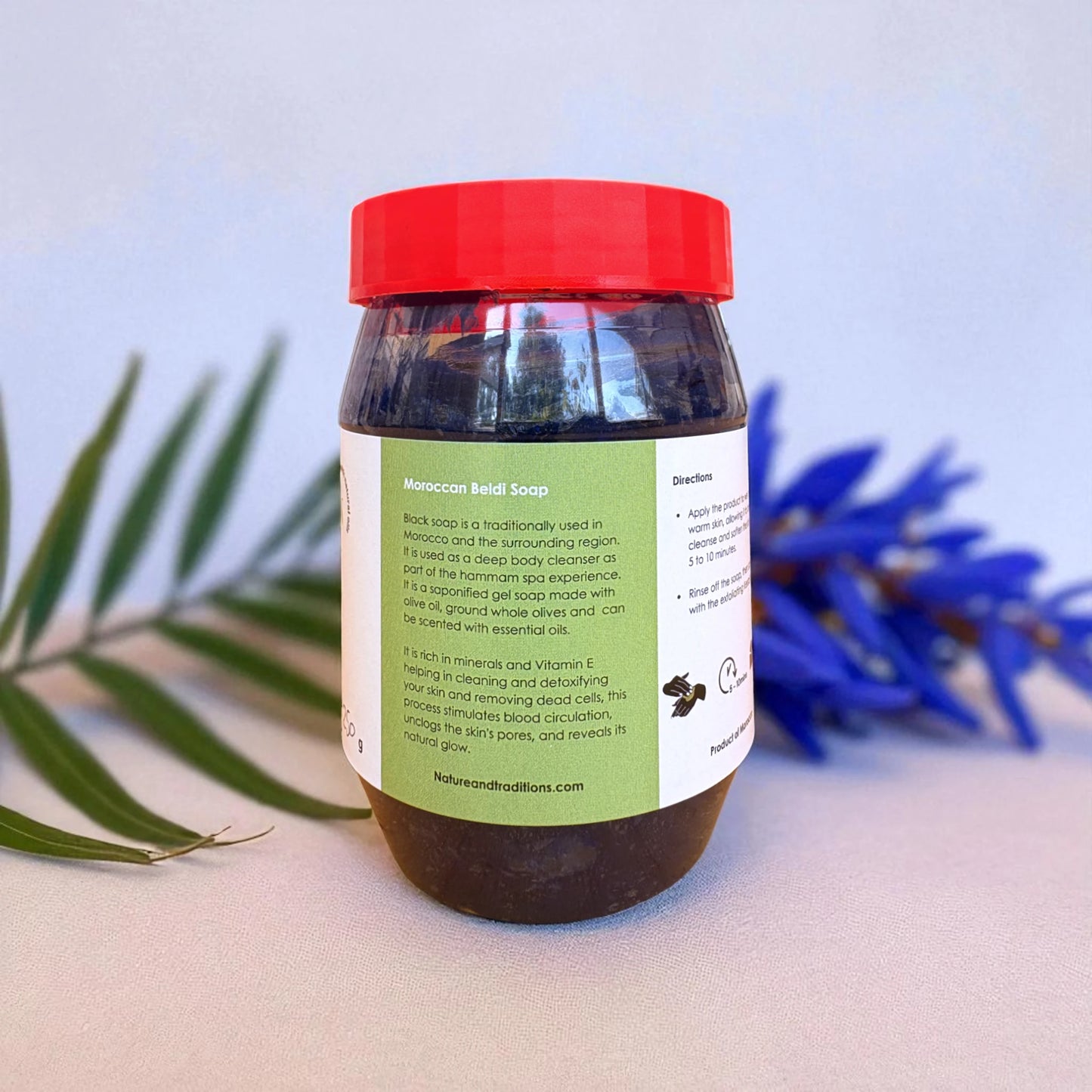 Moroccan Black Soap with Nila Powder – Skin Brightening & Softening