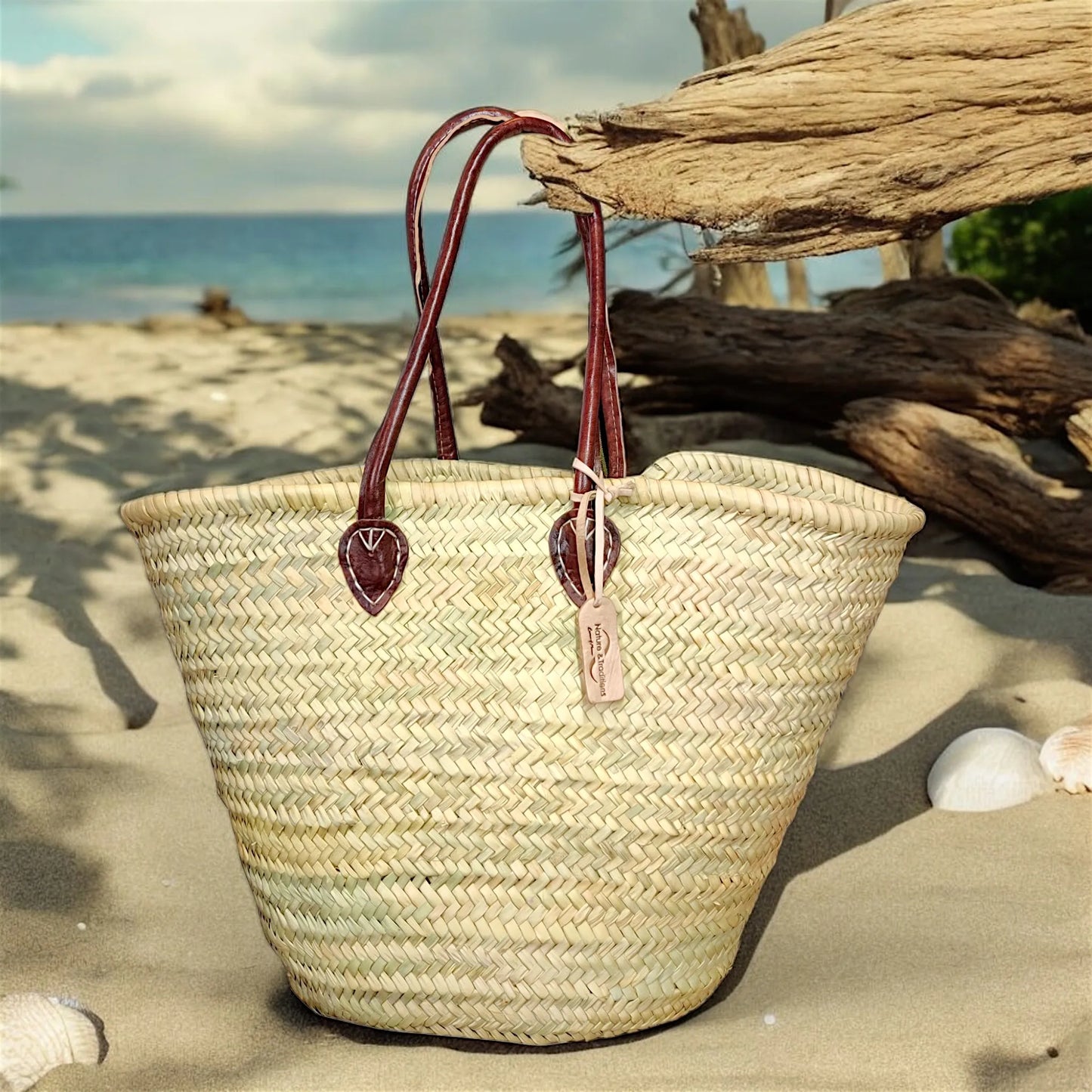 Handcrafted Moroccan Straw Basket – Durable & Stylish