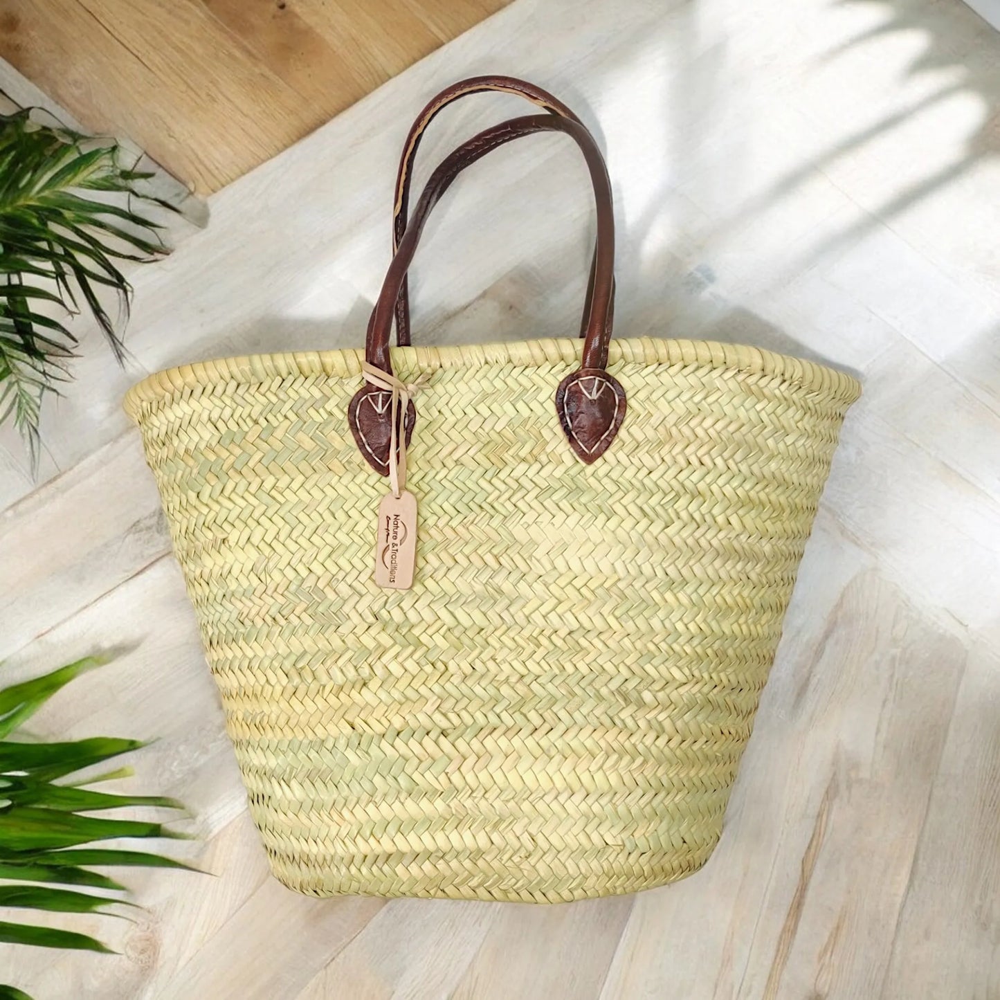 Handcrafted Moroccan Straw Basket – Durable & Stylish